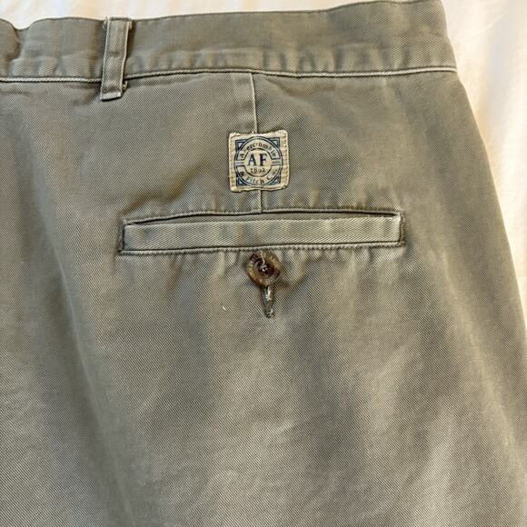 80s/90s Abercrombie & Fitch High Rise Olive Green Chino Pants 36x32 (35x31.5) - Picture 8 of 15